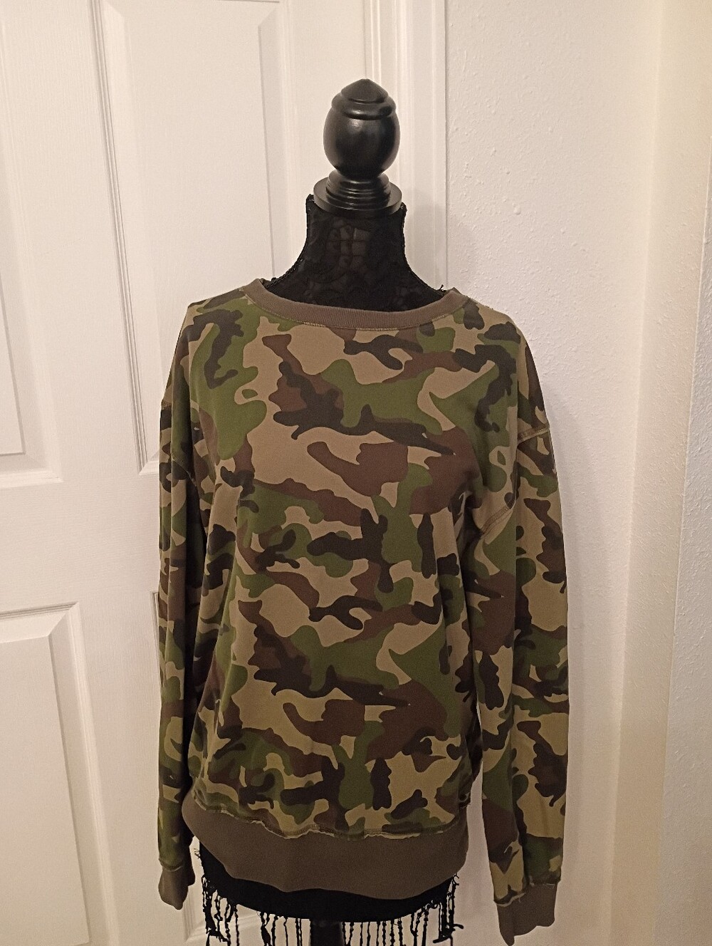 Classic woodland camouflage crewneck